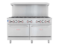 60 Inch Double Base Gas Range with 2 Ovens 362000 BTU