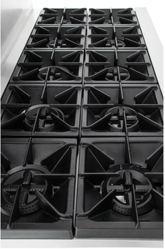 60 Inch Double Base Gas Range with 2 Ovens 362000 BTU