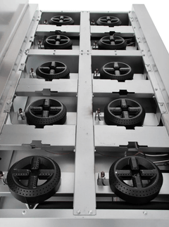 60 Inch Double Base Gas Range with 2 Ovens 362000 BTU