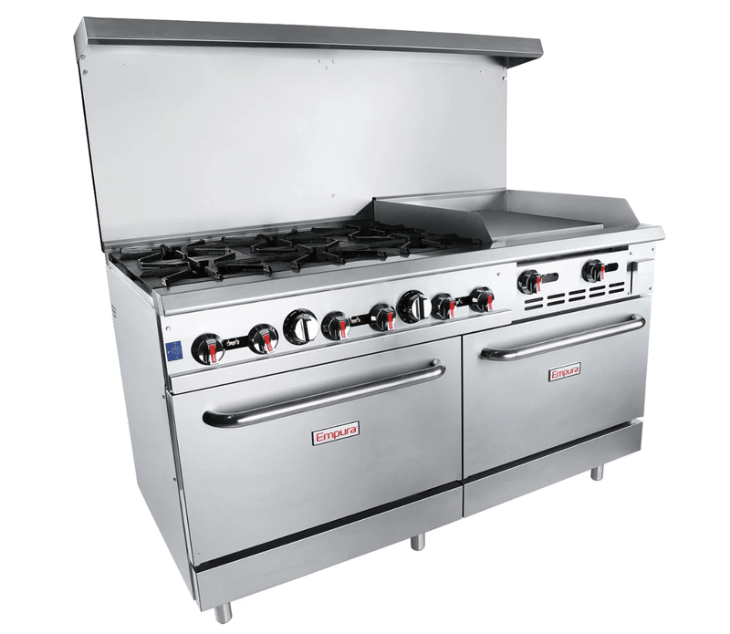 60 Inch Gas Range with 2 Standard Ovens and 24 Inch Right Griddle