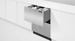 DishDrawer 24 Inch Wide 14 Place Setting Energy Star Rated Built-In Top Control Stainless Steel ADA Dishwasher with Recessed Handle