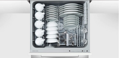DishDrawer 24 Inch Wide 14 Place Setting Energy Star Rated Built-In Top Control Stainless Steel ADA Dishwasher with Recessed Handle
