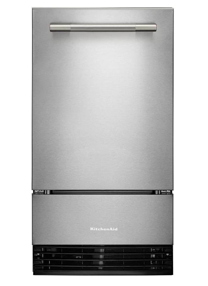18 Inch Wide 35 Lbs. Capacity Undercounter Ice Maker with Self Cleaning Cycle and Built-In Drain Pump