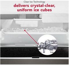 18 Inch Wide 35 Lbs. Capacity Undercounter Ice Maker with Self Cleaning Cycle and Built-In Drain Pump