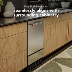 18 Inch Wide 35 Lbs. Capacity Undercounter Ice Maker with Self Cleaning Cycle and Built-In Drain Pump