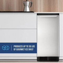 Legacy 15 Inch Wide 26 Lbs. Capacity Undercounter Ice Maker with 30 Lbs. Daily Ice Production and Pump Drain