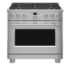 36 Inch Wide All-Gas Professional Range with 6 Burners and True Convection Oven
