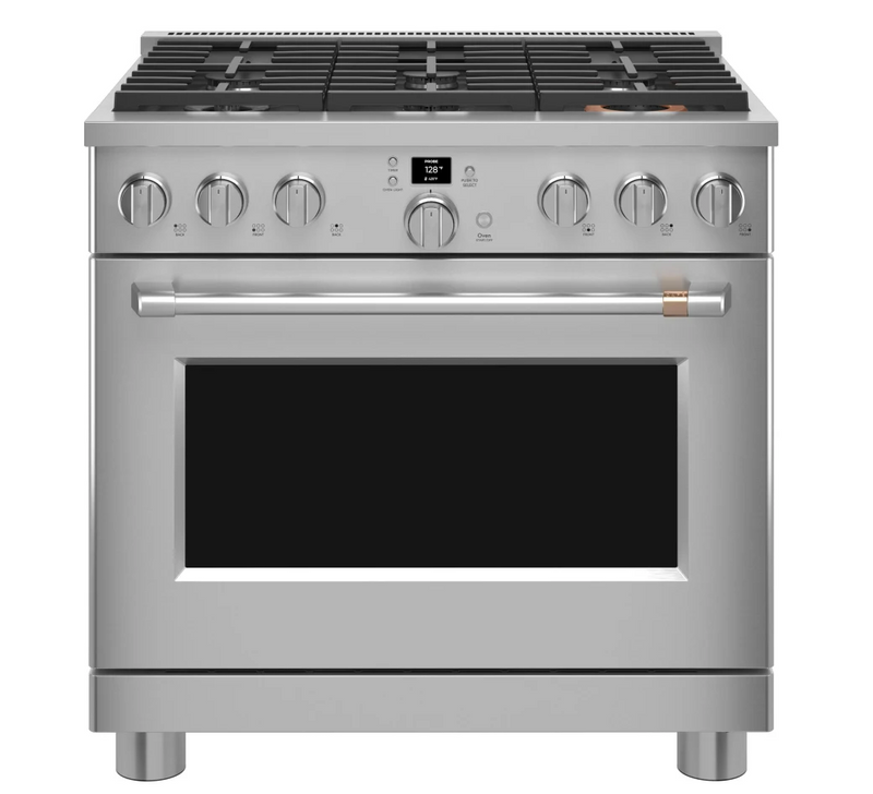 36 Inch Wide All-Gas Professional Range with 6 Burners and True Convection Oven