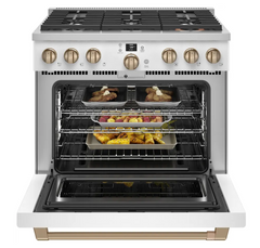36 Inch Wide All-Gas Professional Range with 6 Burners and True Convection Oven