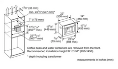 24 Inch Wide Built-In Coffee Machine with Home Connect
