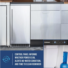 Residential Brilliance 15 Inch Wide 26 Lbs. Capacity Panel Ready Undercounter Ice Maker with 110 Lbs. Daily Ice Production and Gravity Drain