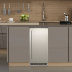 Residential Brilliance 15 Inch Wide 26 Lbs. Capacity Panel Ready Undercounter Ice Maker with 110 Lbs. Daily Ice Production and Gravity Drain