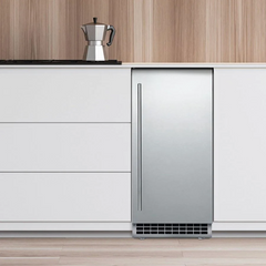 Residential Brilliance 15 Inch Wide 26 Lbs. Capacity Panel Ready Undercounter Ice Maker with 110 Lbs. Daily Ice Production and Gravity Drain
