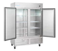 54 Inch Reach-In Freezer with 2 Swing Solid Doors and 6 Shelves