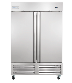 54 Inch Reach-In Freezer with 2 Swing Solid Doors and 6 Shelves