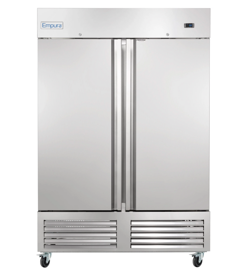 54 Inch Reach-In Freezer with 2 Swing Solid Doors and 6 Shelves