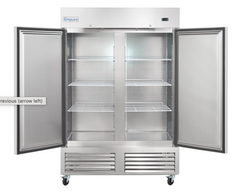 54 Inch Reach-In Freezer with 2 Swing Solid Doors and 6 Shelves