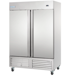 54 Inch Reach-In Freezer with 2 Swing Solid Doors and 6 Shelves