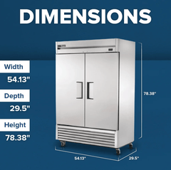 54 Inch Freezer Reach-in Self-contained with two solid doors ENERGY STAR®
