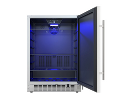 24 Inch Wide 142 Can Built-In Outdoor Beverage Cooler with Optional Casters