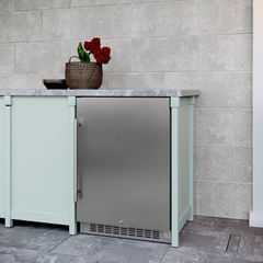 24 Inch Wide 142 Can Built-In Outdoor Beverage Cooler with Optional Casters