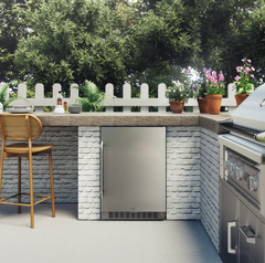 24 Inch Wide 142 Can Built-In Outdoor Beverage Cooler with Optional Casters
