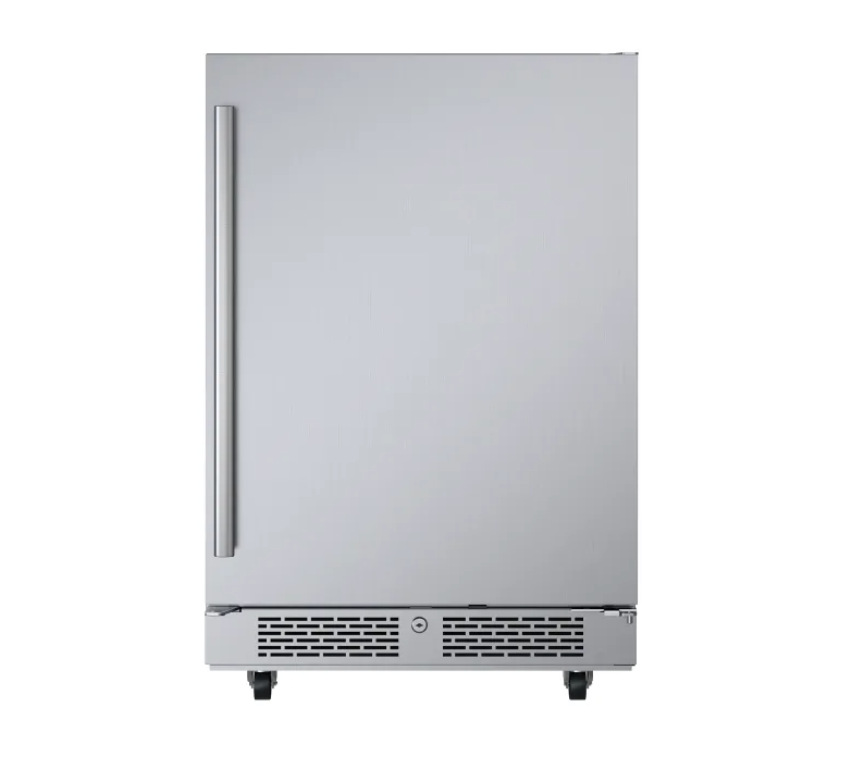 24 Inch Wide 5.66 Cu. Ft. Built-In Compact Outdoor Refrigerator with Right Hinge