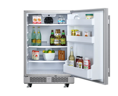 24 Inch Wide 5.66 Cu. Ft. Built-In Compact Outdoor Refrigerator with Right Hinge