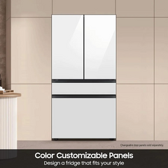 Bespoke 36 Inch Wide 28.9 Cu. Ft. Energy Star Certified Panel Ready French Door Refrigerator with Beverage Center and FlexZone Drawer