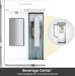 Bespoke 36 Inch Wide 28.9 Cu. Ft. Energy Star Certified Panel Ready French Door Refrigerator with Beverage Center and FlexZone Drawer