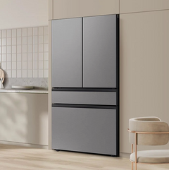 Bespoke 36 Inch Wide 28.9 Cu. Ft. Energy Star Certified Panel Ready French Door Refrigerator with Beverage Center and FlexZone Drawer
