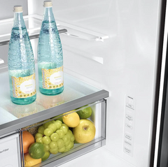 Bespoke 36 Inch Wide 28.9 Cu. Ft. Energy Star Certified Panel Ready French Door Refrigerator with Beverage Center and FlexZone Drawer