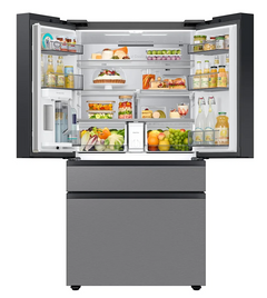 Bespoke 36 Inch Wide 28.9 Cu. Ft. Energy Star Certified Panel Ready French Door Refrigerator with Beverage Center and FlexZone Drawer