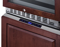 24 Inch Wide 46 Bottle Capacity Free Standing Wine Cooler with Right Handed Door and Refrigerator / Freezer Drawers
