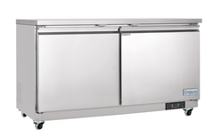 61 Inch Undercounter Reach-In Refrigerator with 2 Doors