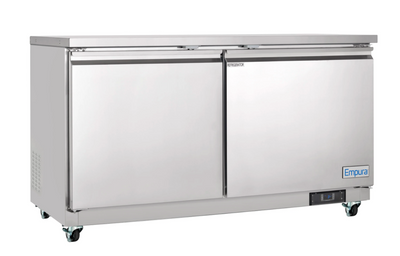 61 Inch Undercounter Reach-In Refrigerator with 2 Doors