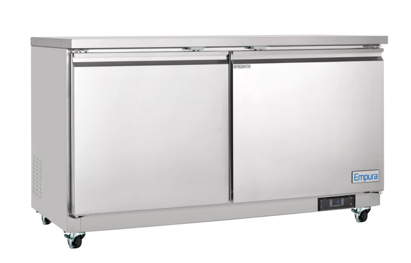 61 Inch Undercounter Reach-In Refrigerator with 2 Doors