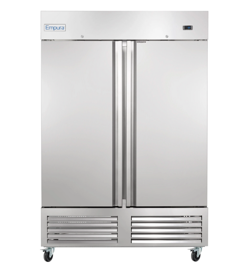54 Inch Reach-In Refrigerator Stainless Steel with 41.6 Cu Ft Capacity