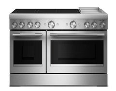 48 Inch Wide Free Standing, Slide In Induction Range with Air Fry and Even-Heat True Convection