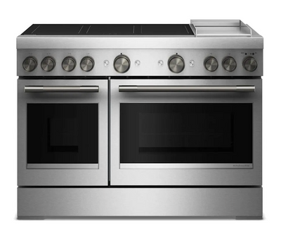 48 Inch Wide Free Standing, Slide In Induction Range with Air Fry and Even-Heat True Convection