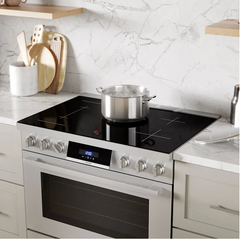 800 Series 36 Inch Wide 3.7 Cu. Ft. Free Standing Induction Range with Combi Zone and QuietClose