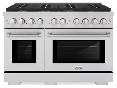 48 Inch Wide 6.7 Cu. Ft. Free Standing Gas Range with Italian-Made Sealed Burners and StayPut Doors