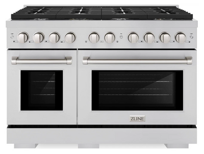 48 Inch Wide 6.7 Cu. Ft. Free Standing Gas Range with Italian-Made Sealed Burners and StayPut Doors