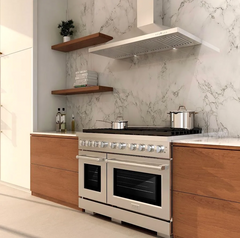48 Inch Wide 6.7 Cu. Ft. Free Standing Gas Range with Italian-Made Sealed Burners and StayPut Doors