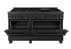 Legacy 60 Inch Wide 7.4 Cu. Ft. Free Standing Dual Fuel Range with Brass Burners, Griddle, and StayPut Doors