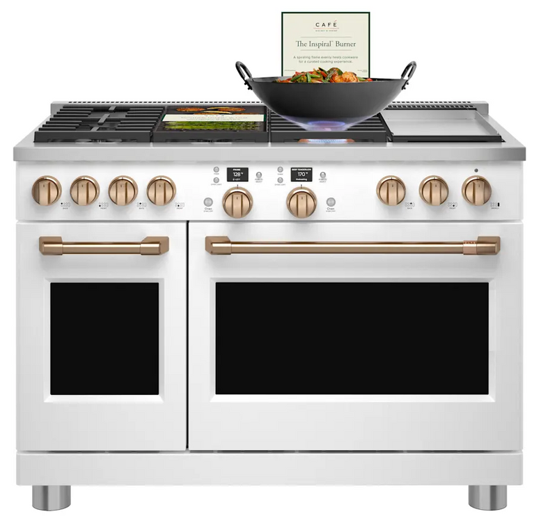 48 Inch Wide Smart Dual-Fuel Professional Range with 6 Burners and Griddle