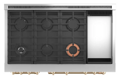 48 Inch Wide Smart Dual-Fuel Professional Range with 6 Burners and Griddle