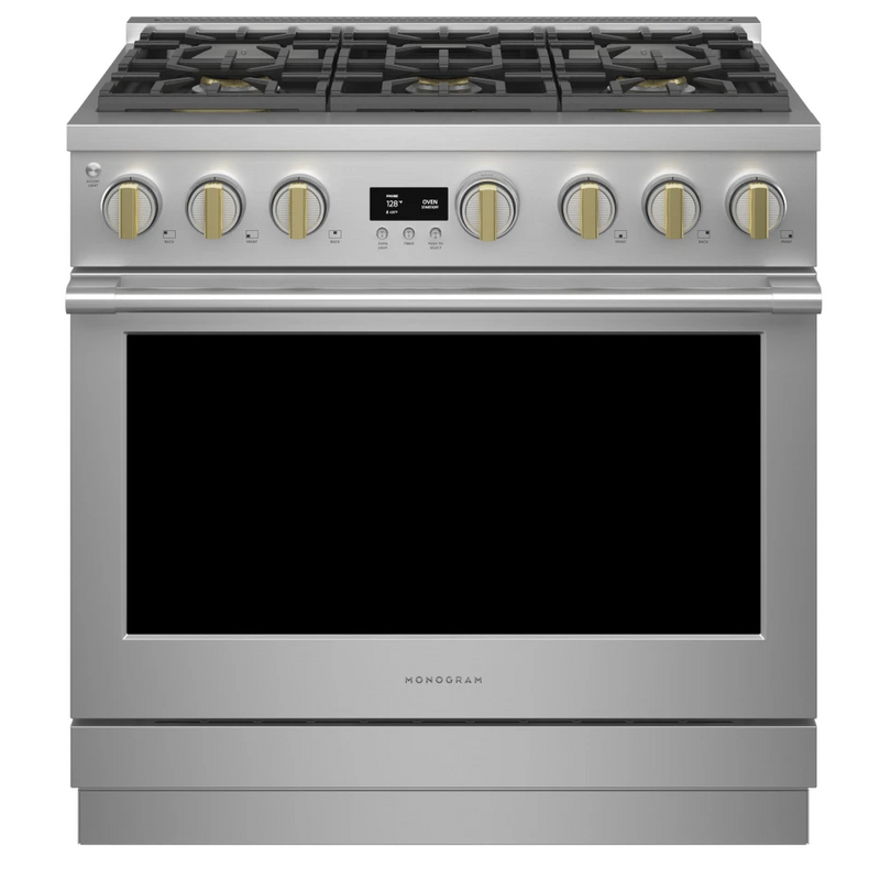 36 Inch Wide 5.75 Cu. Ft. Dual Fuel Professional Range with 6 Burners and Convection Oven
