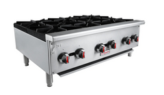 36 Inch Standard Duty Gas Hot Plate with 6 Burners 150000 BTU