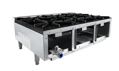 36 Inch Standard Duty Gas Hot Plate with 6 Burners 150000 BTU